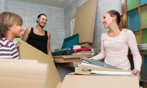 Removal team planning a home move in Wandsworth street setting