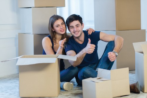 Checklist and packed boxes prepared for a Wandsworth home relocation