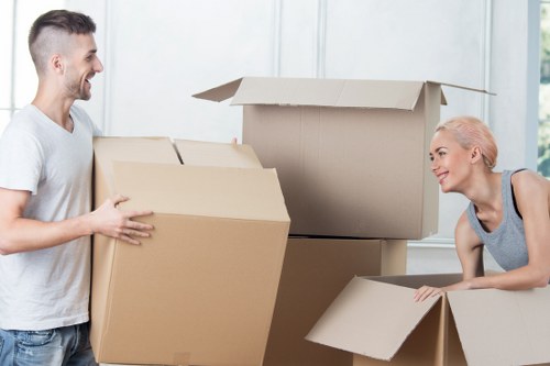 Team member following health and safety standards during a relocation