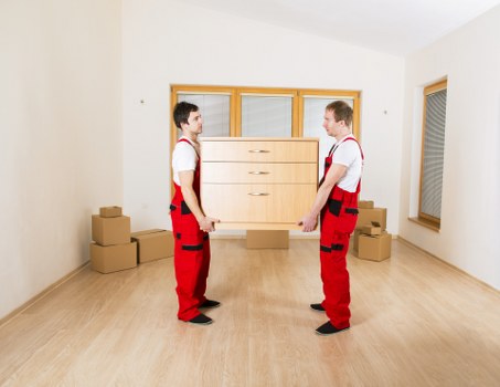 Moving boxes and furniture in a Wandsworth flat